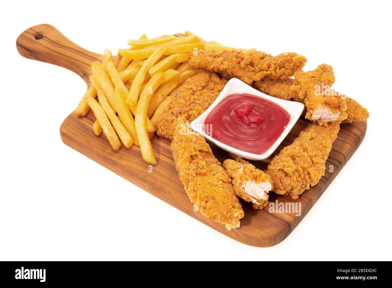 Tenders de Pollo con Papas Fritas